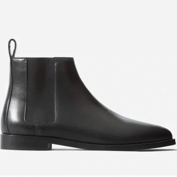 Everlane The New Modern Chelsea Boot Black Leather Pull On Bootie Size 9 - Picture 3 of 15